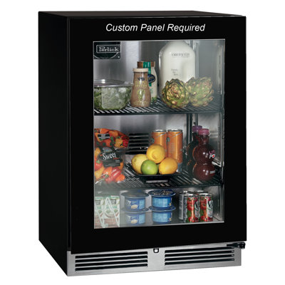 Perlick 23.88'' W Freestanding 62 Cans (12 oz.) 4.8 Cubic Feet Beverage Cooler with Wine Storage | Fridge.com