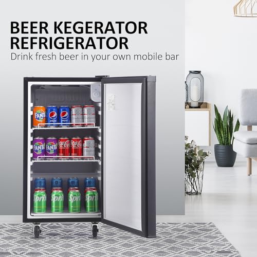 Pioneerworks Beer Kegerator, Single Tap Draft Beer Dispenser, Full Size Stainless Steel Keg Refrigerator With Drip Tray, CO2 Cylinder, 32°F- 50°F Temperature Control - View 2 | Fridge.com