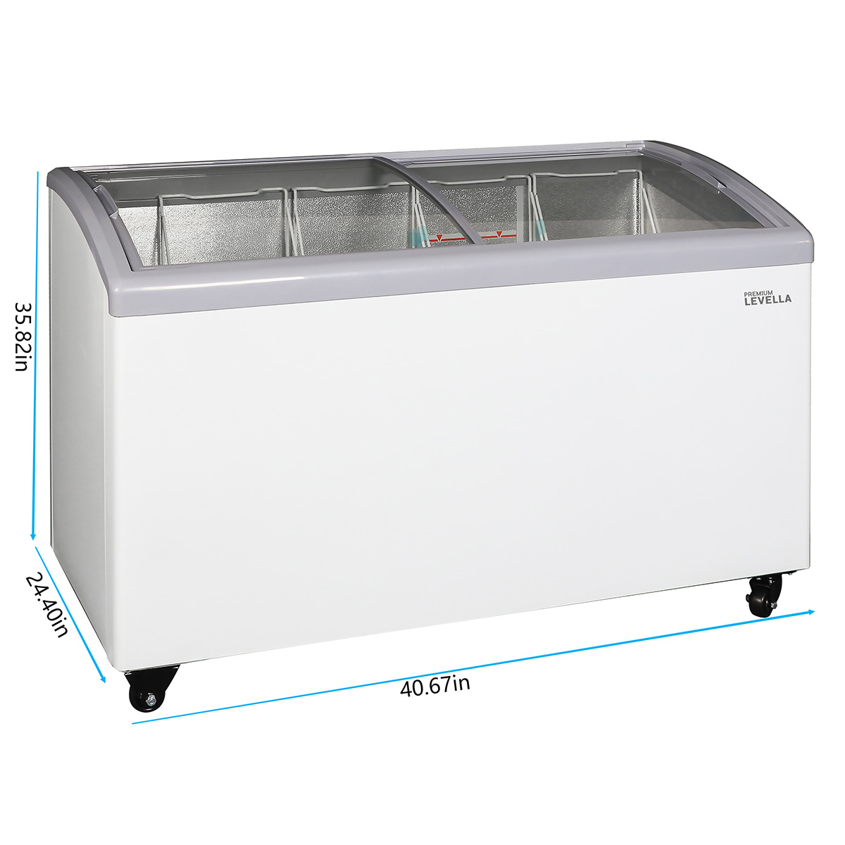 Glass Top 7.4 Cu. Ft. Chest Freezer - View 3 | Fridge.com