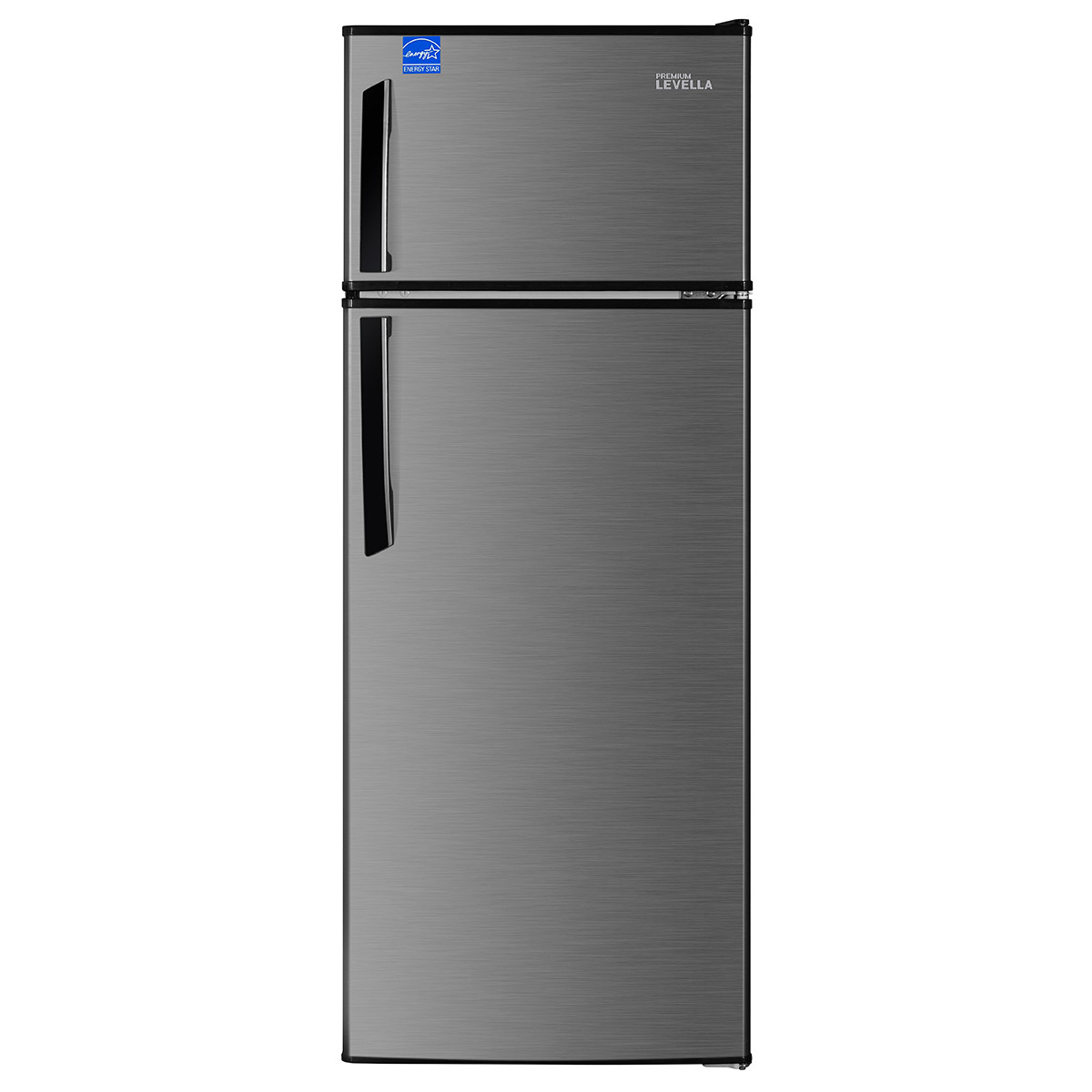 Premium Levella - 7.3 CuFt Top Freezer Refrigerator with Three Door Balconies - Stainless Steel — FIN-0000697 | Fridge.com