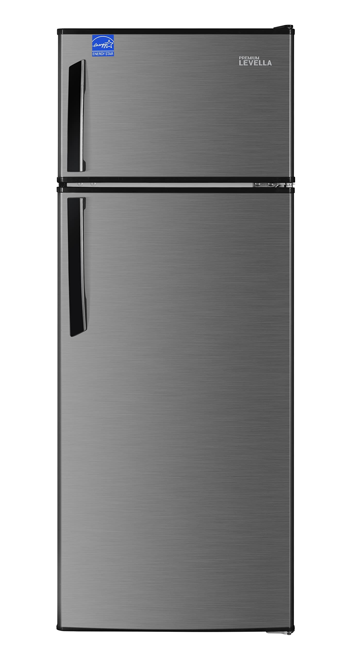 Premium Levella - 7.3 cu ft Top Freezer Refrigerator With Three Door Balconies - Stainless Steel - View 2 | Fridge.com
