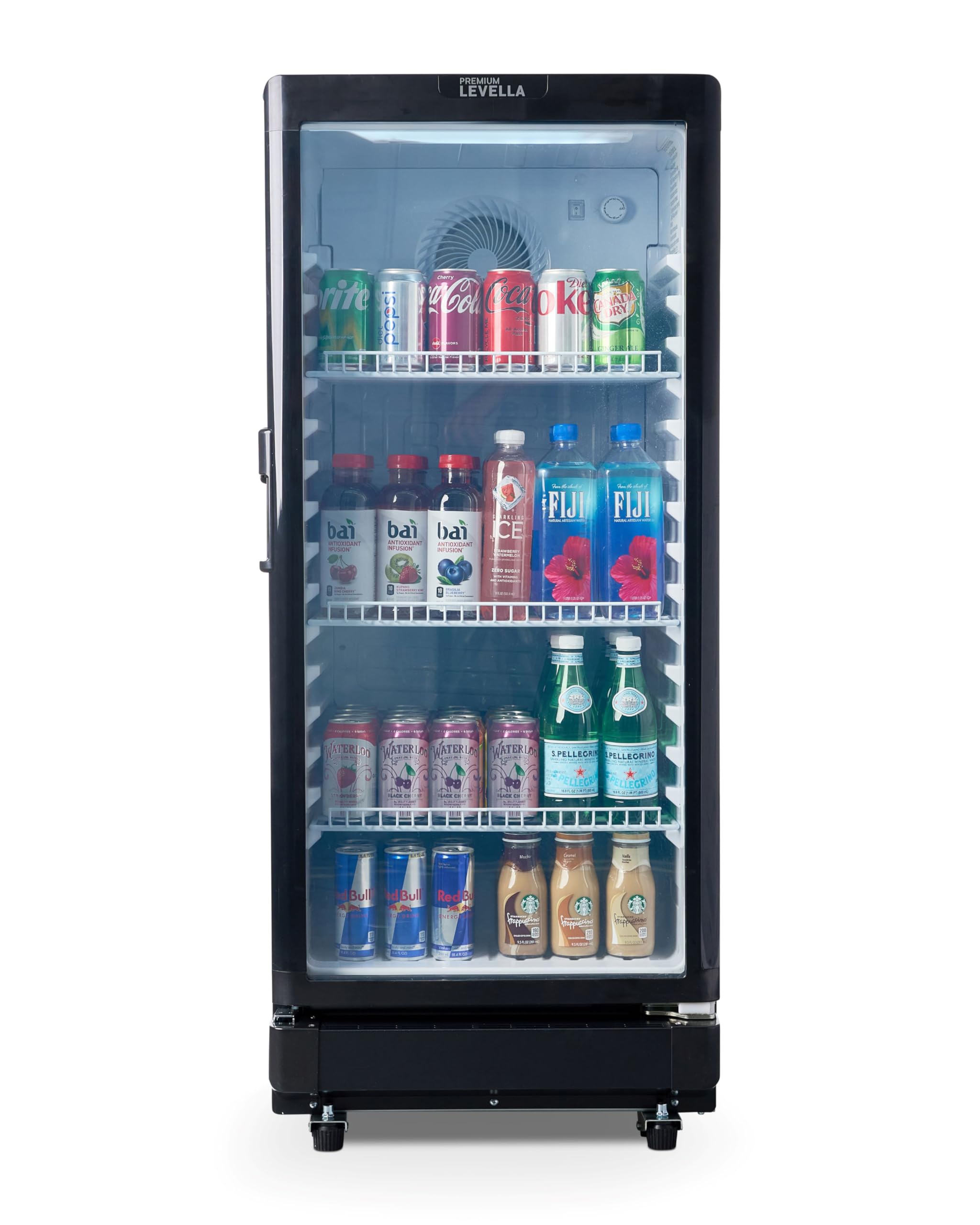 Premium Levella - 21 in. Wide 6.0 Cu. Ft. Single Door Display Refrigerator - Black — FIN-0000996 | Fridge.com