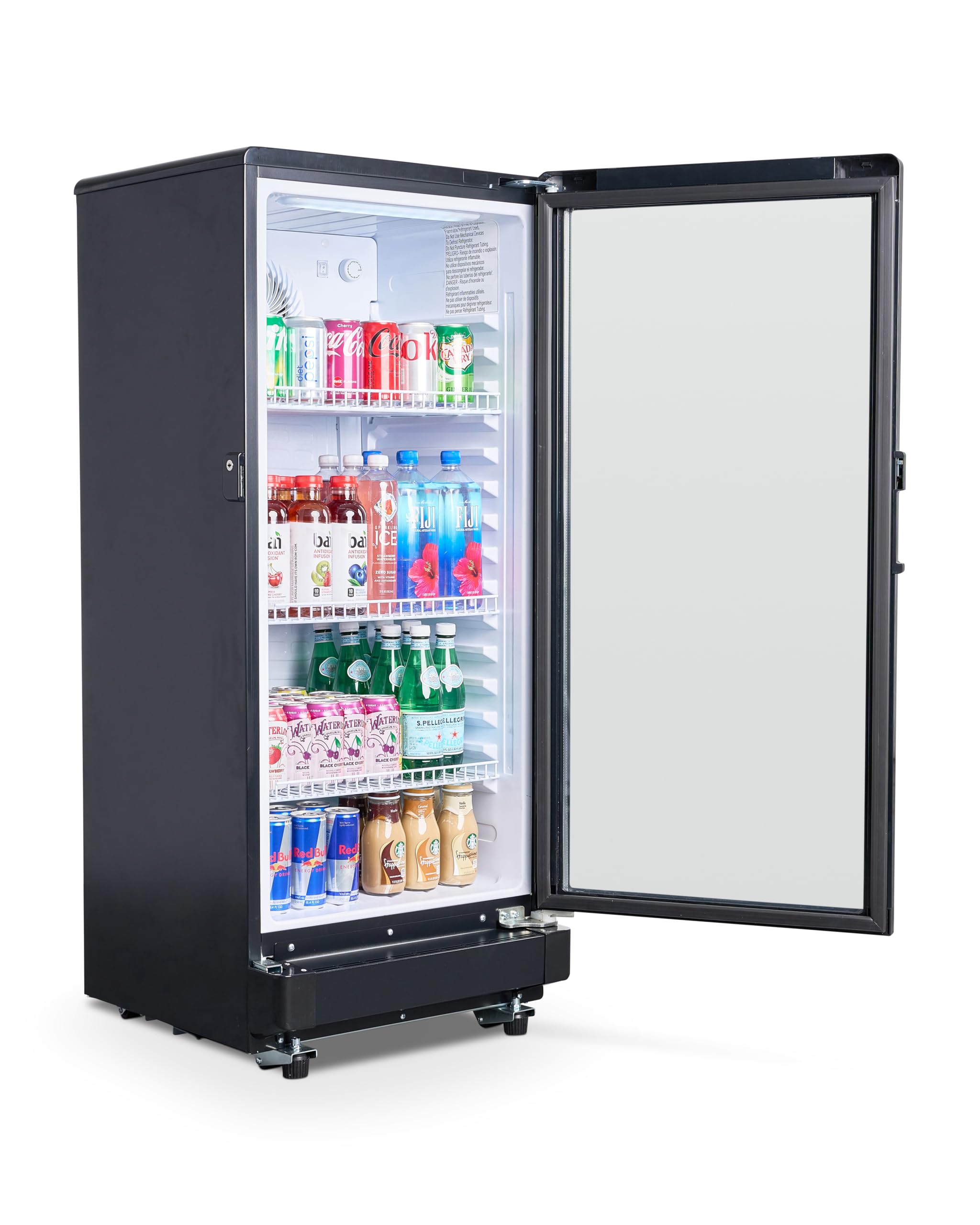Premium Levella - 21 in. Wide 6.0 cu. ft. Single Door Display Refrigerator - Black - View 2 | Fridge.com