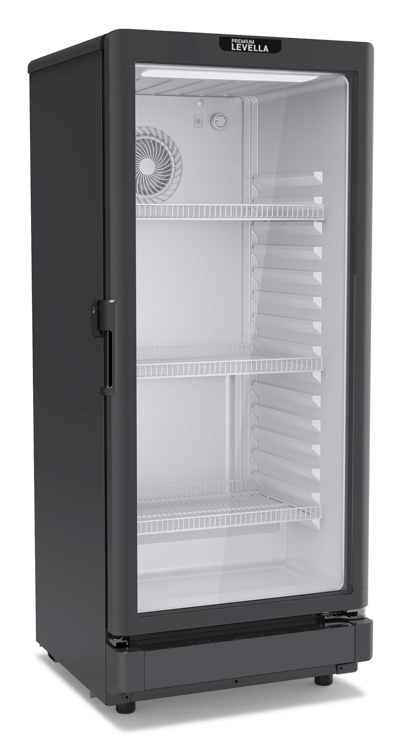 Premium Levella - 21 in. Wide 6.0 cu. ft. Single Door Display Refrigerator - Black - View 5 | Fridge.com