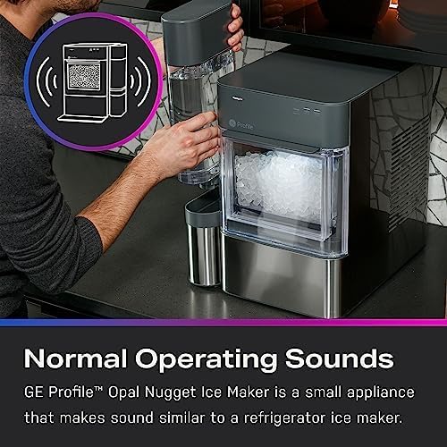 GE Profile Opal 2.0 Xl With 1 Gallon Tank, Chewable Crunchable Countertop Nugget Ice Maker, Scoop Included, 38 lbs in 24 Hours, Pellet Ice Machine With WiFi & Smart Connected, Stainless Steel - View 6 | Fridge.com