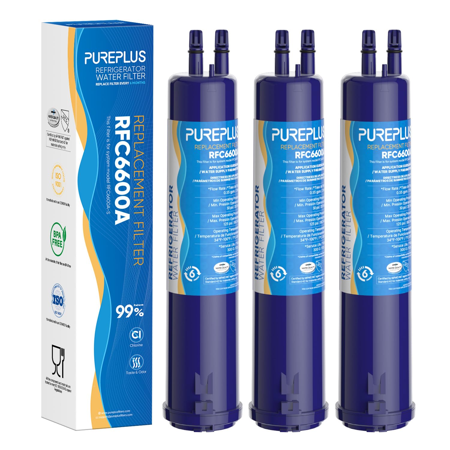 Pureplus Compatible With 4396841, 4396710, Everydrop® Filter 3, Edr3rxd1, 46-9083, 46-9030, 9030, 9083, Refrigerator Water Filter, 3pack - View 1 | Fridge.com