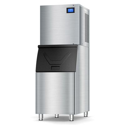 High-performance Commercial Ice Maker Machine: 500lbs/24h Production, 350lbs Storage, 156 Ice Cubes In 6-15 Mins - Stainless Steel Industrial Ice Make | Fridge.com