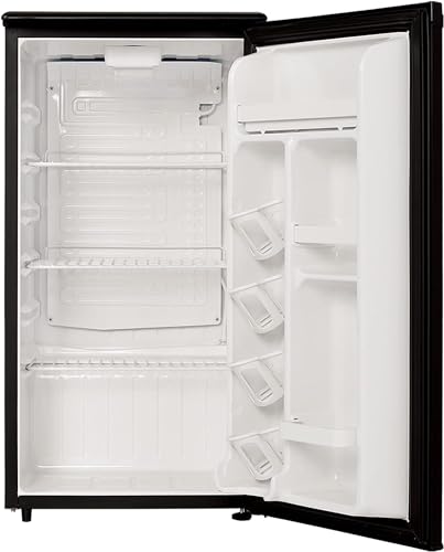 roomwell E-Star 3.3 Cu Ft Mini Fridge without Freezer - AUTO DEFROST, Reversible Single Door, Glass Shelf Refrigerator - A Space-Saving Marvel for Your Bedroom, Dorm, and Office | Fridge.com
