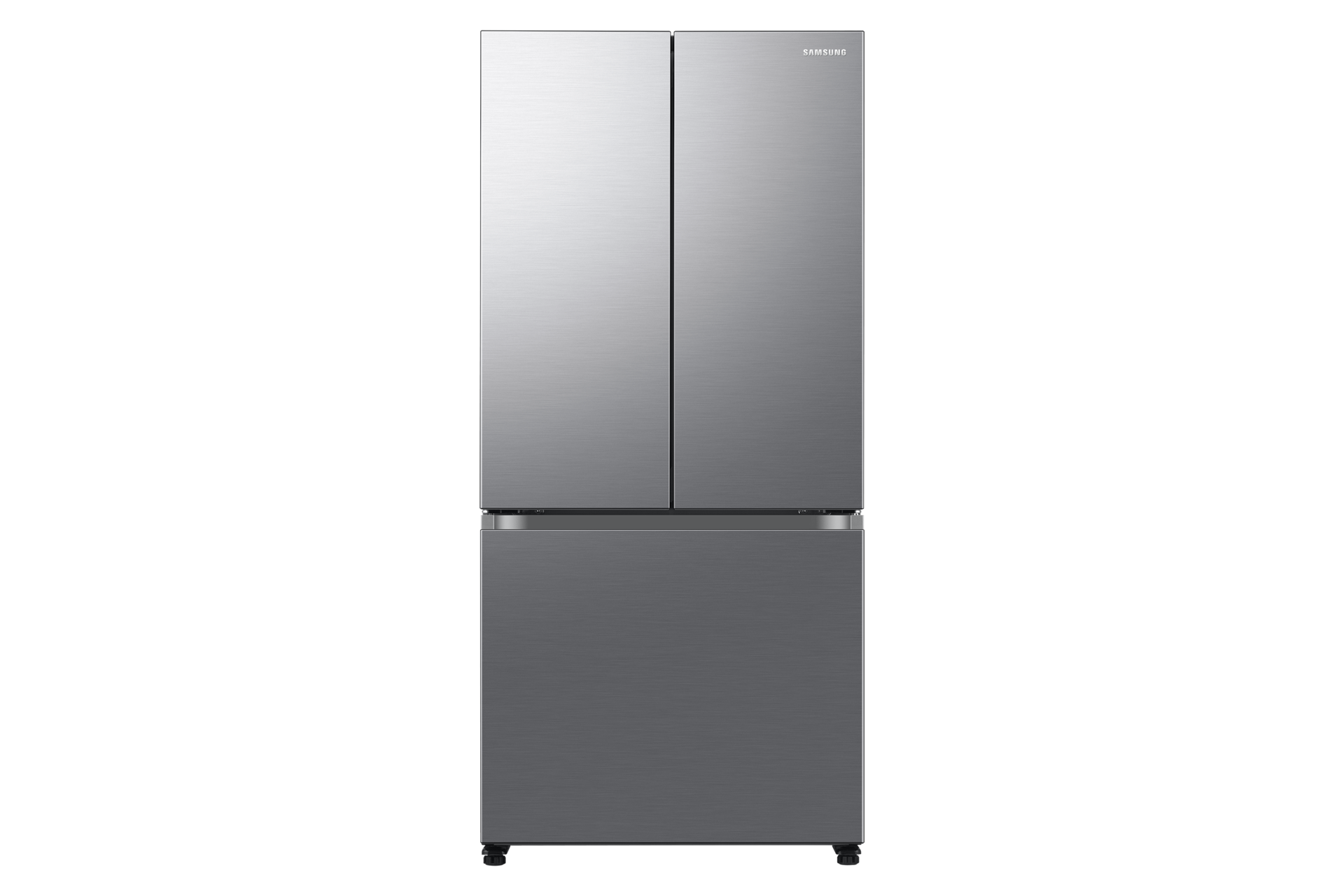 Samsung 18 cu. ft. Smart Counter Depth 3-Door French Door Refrigerator In Fingerprint Resistant Stainless Look(RF18A5101S9/Aa) - View 2 | Fridge.com