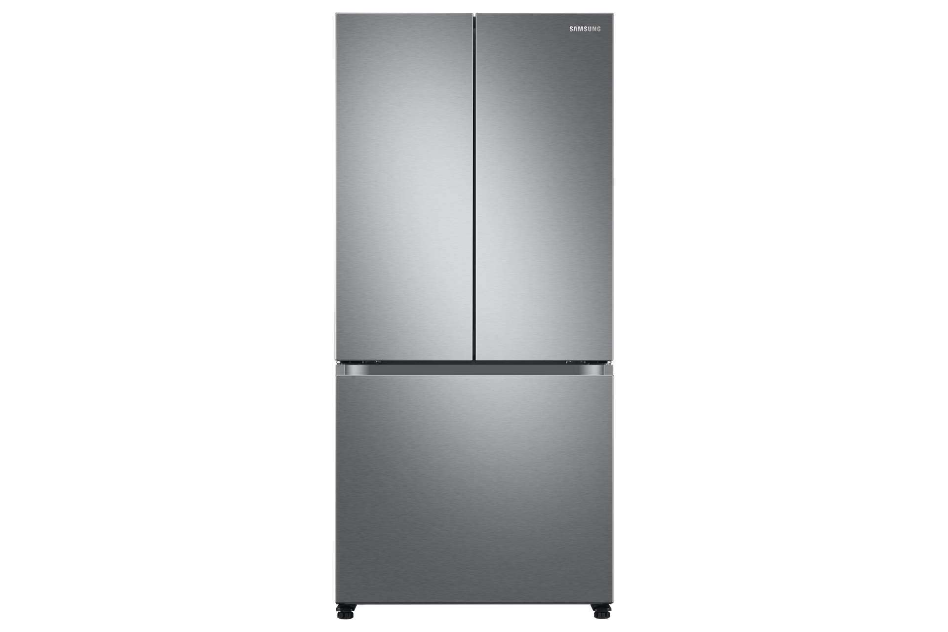 Samsung 18 cu. ft. Smart Counter Depth 3-Door French Door Refrigerator In Silver(RF18A5101SR/Aa) - View 2 | Fridge.com