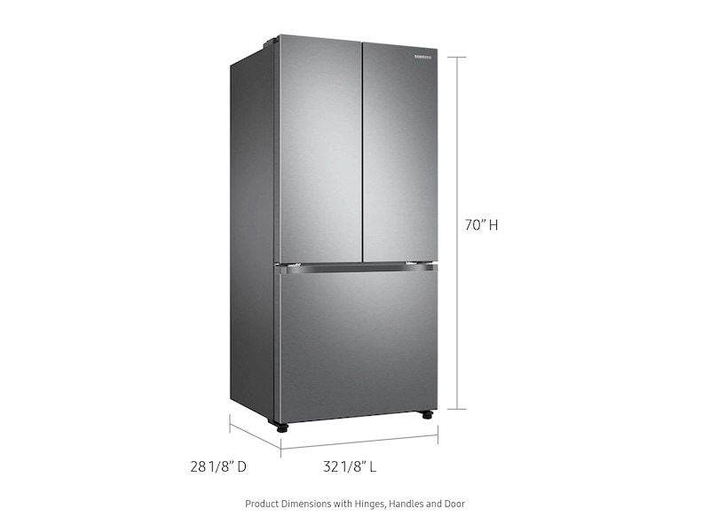 Samsung 18 cu. ft. Smart Counter Depth 3-Door French Door Refrigerator In Silver(RF18A5101SR/Aa) - View 4 | Fridge.com