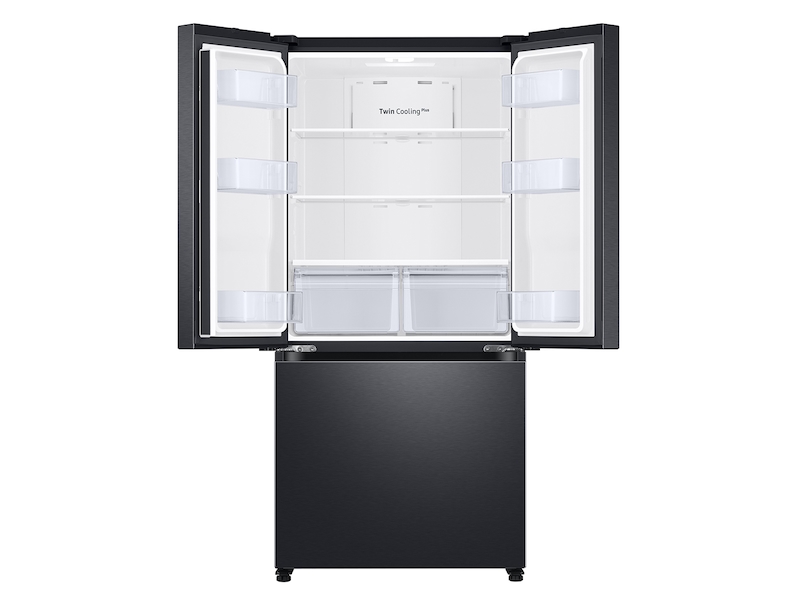 Samsung 19.5 cu. ft. Smart 3-Door French Door Refrigerator In Black(RF20A5101B1/Aa) - View 3 | Fridge.com