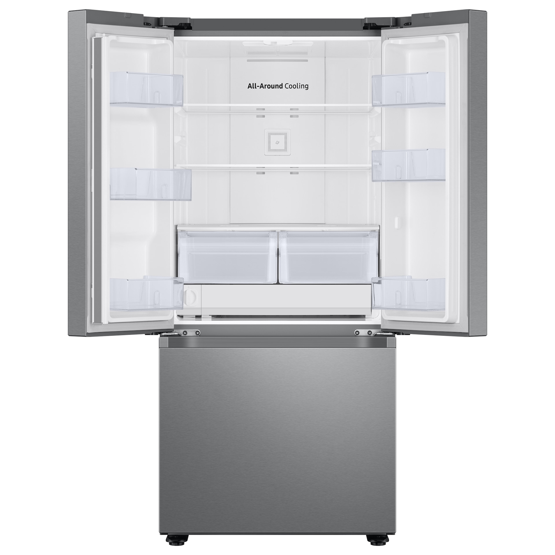 Samsung 22 cu. ft. Smart 3-Door French Door Refrigerator With External Water Dispenser In Silver(RF22A4221SR/Aa) - View 6 | Fridge.com