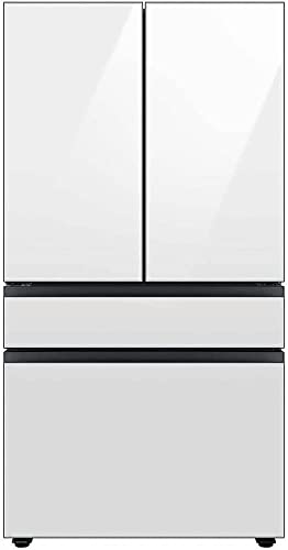 Samsung 23 Cu. Ft. Bespoke Counter Depth 4-Door French Door Refrigerator with Beverage Center, White Glass, RF23BB860012AA | Fridge.com