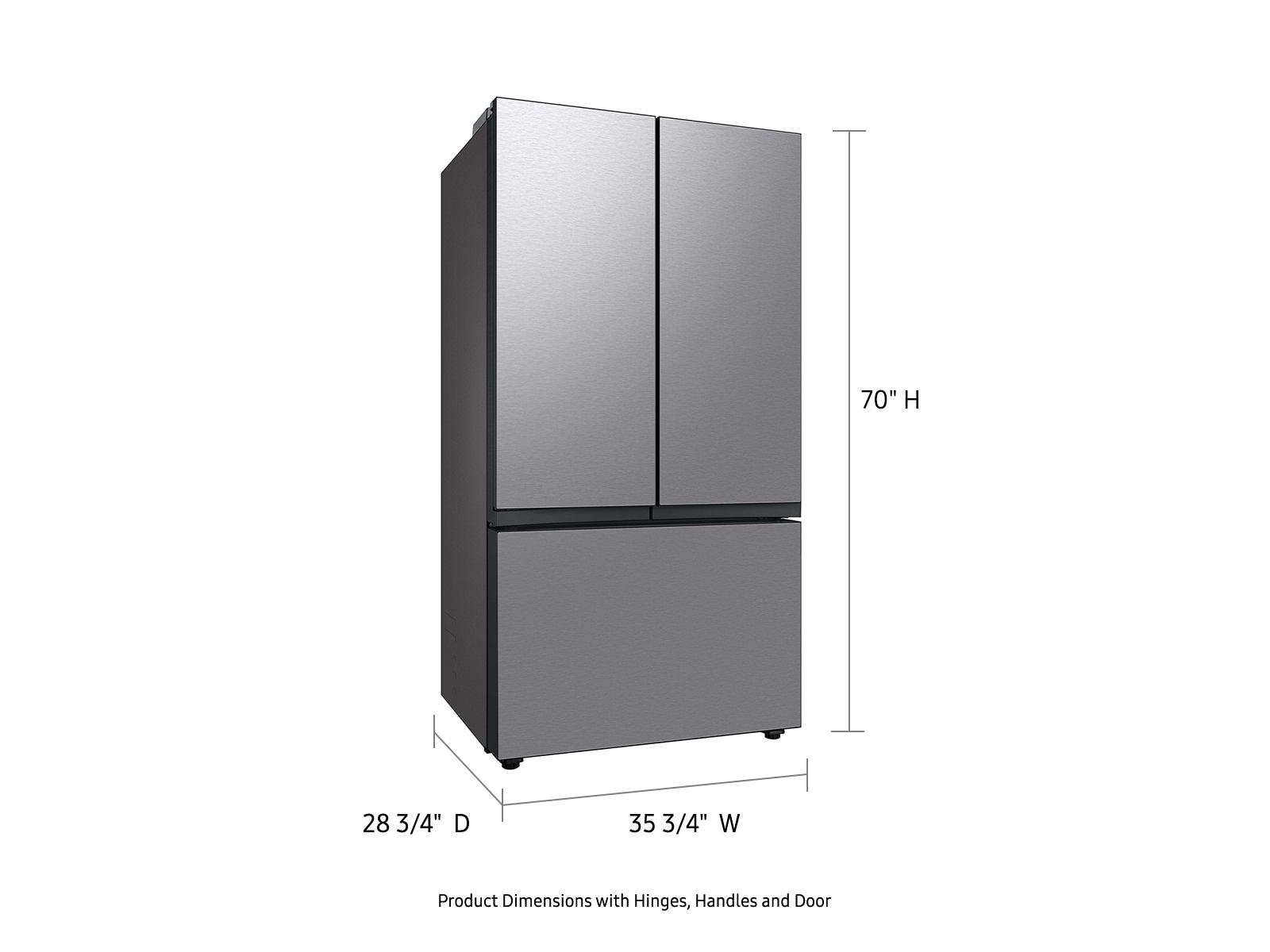 Samsung Bespoke 3-Door French Door Refrigerator With Beverage Center - View 4 | Fridge.com