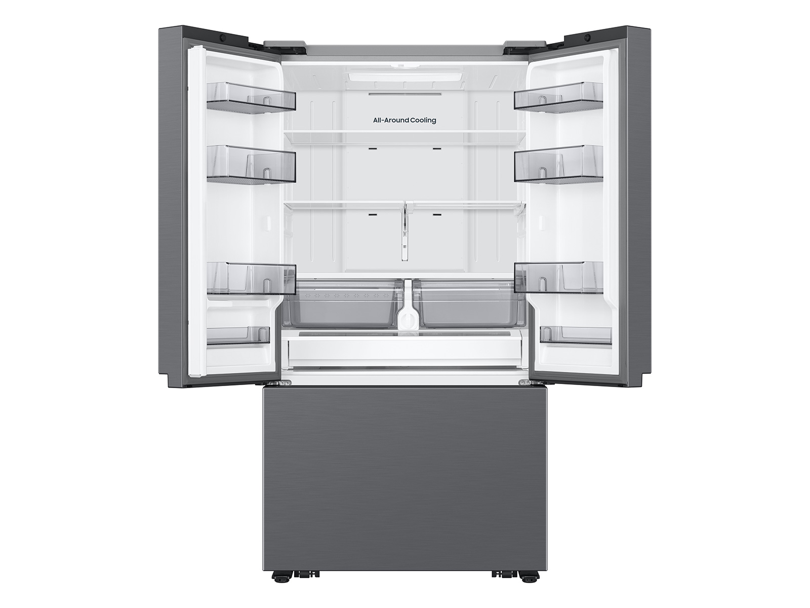 Samsung 27 cu. ft. Counter Depth Mega Capacity 3-Door French Door Refrigerator With Dual Auto Ice Maker In A Stainless Look(RF27CG5010S9AA) - View 6 | Fridge.com
