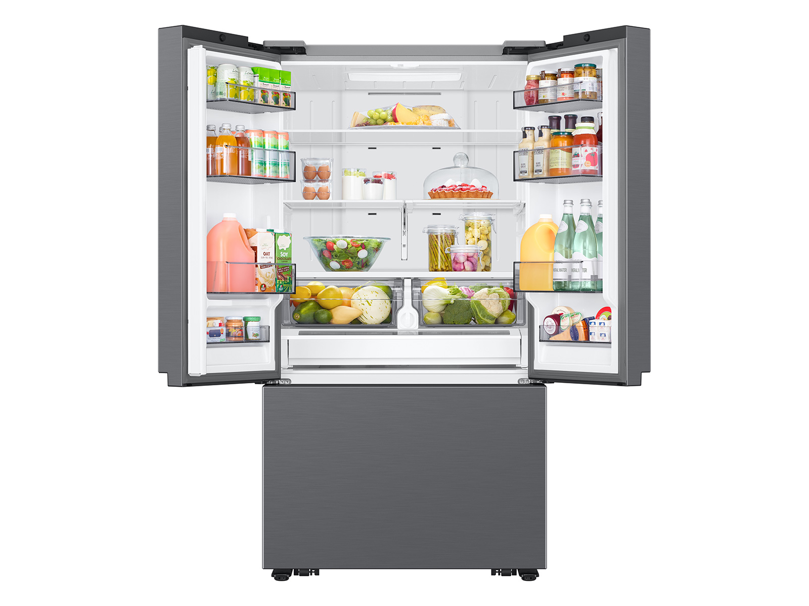 Samsung 27 cu. ft. Counter Depth Mega Capacity 3-Door French Door Refrigerator With Dual Auto Ice Maker In A Stainless Look(RF27CG5010S9AA) - View 6 | Fridge.com