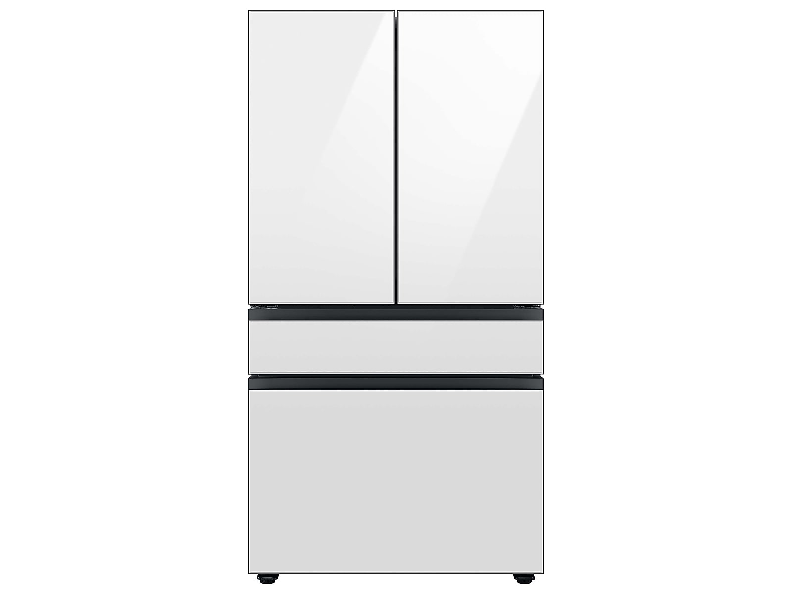 Samsung Bespoke 4-Door French Door Refrigerator (29 cu. ft.) with Beverage Center™ in White Glass (RF29BB860012AA) | Fridge.com