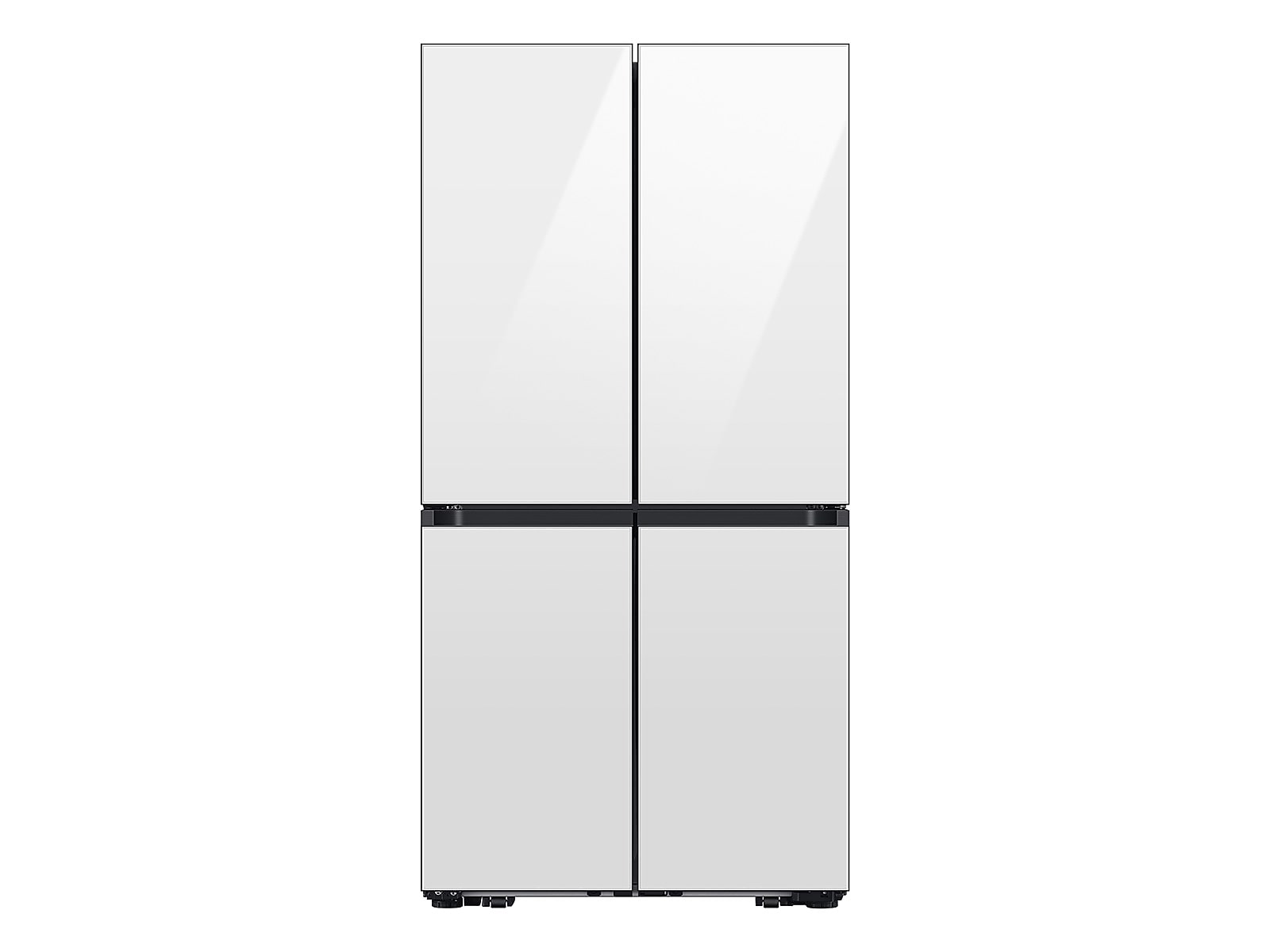 Samsung Bespoke 29 cu. ft. 4-Door Flex™ Refrigerator with Beverage Center™ & Customizable Door Panels in White Glass(RF29DB960012AA) | Fridge.com