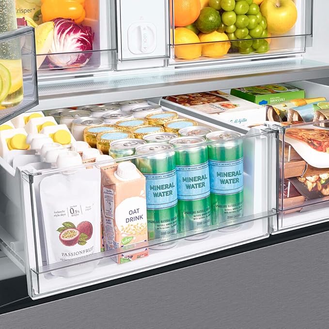 Samsung 30 Cu. Ft. Bespoke 3-Door French Door Refrigerator With Autofill Water Pitcher, Stainless Steel, Rf30bb6200qlaa - View 2 | Fridge.com