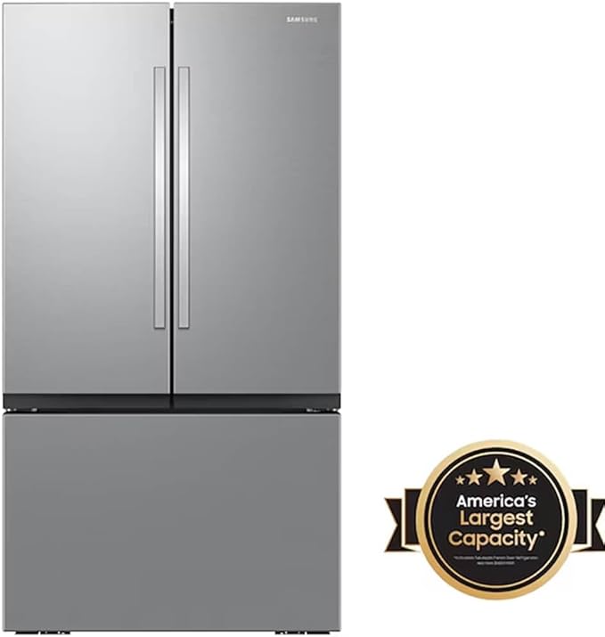 Samsung 32 cu. ft. Mega Capacity 3-Door French Door Refrigerator with Dual Auto Ice Maker, Stainless Steel, RF32CG5100SRAA — FIN-0000991 | Fridge.com