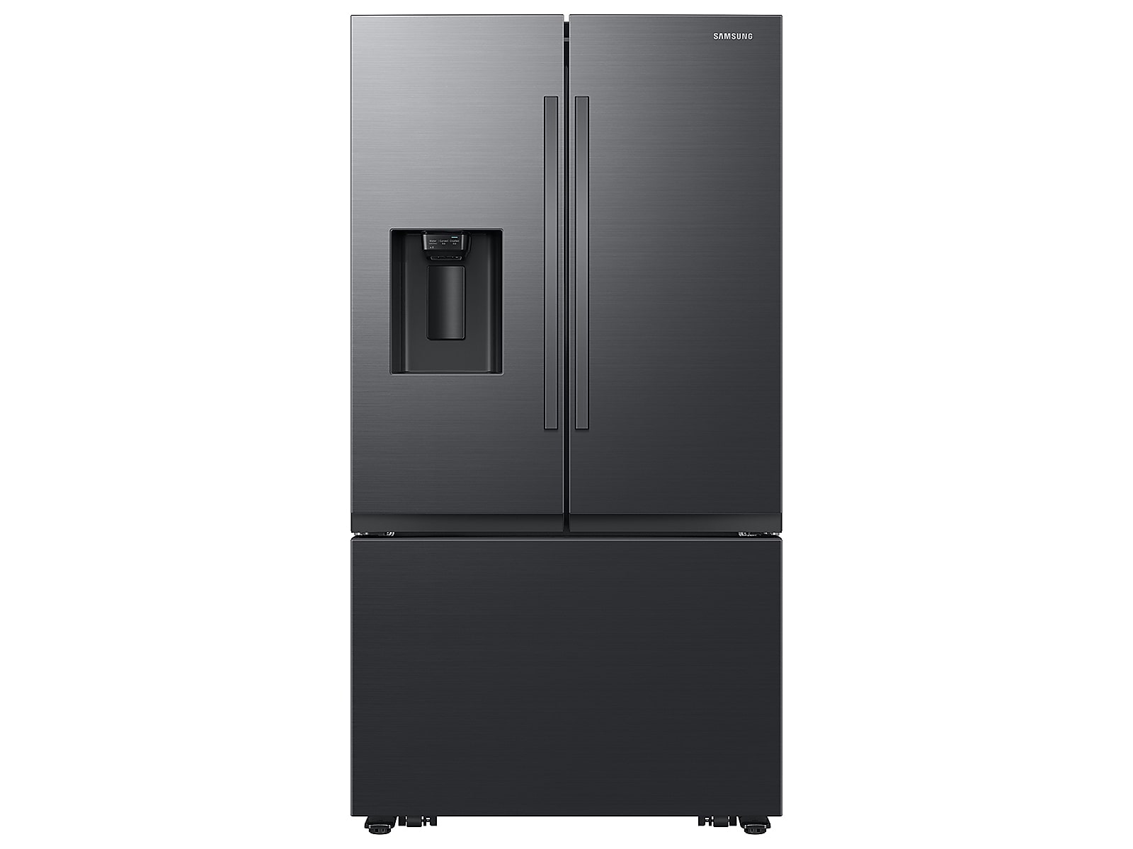 Samsung 31 cu. ft. Mega Capacity 3-Door French Door Refrigerator with Four Types of Ice in Matte in Black Steel(RF32CG5400MTAA) | Fridge.com