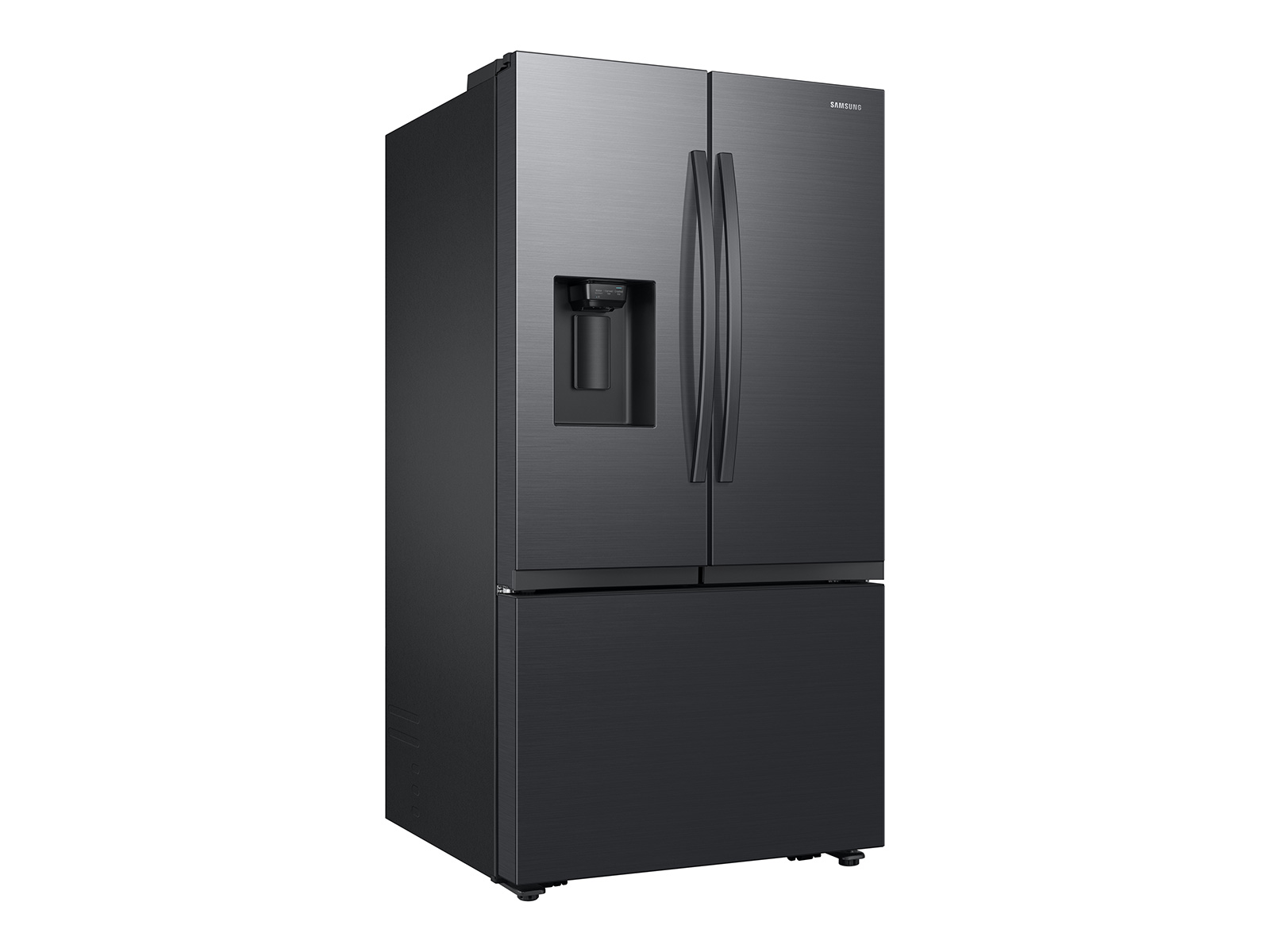 Samsung 31 cu. ft. Mega Capacity 3-Door French Door Refrigerator With Four Types Of Ice In Matte In Black Steel(RF32CG5400MTAA) - View 6 | Fridge.com