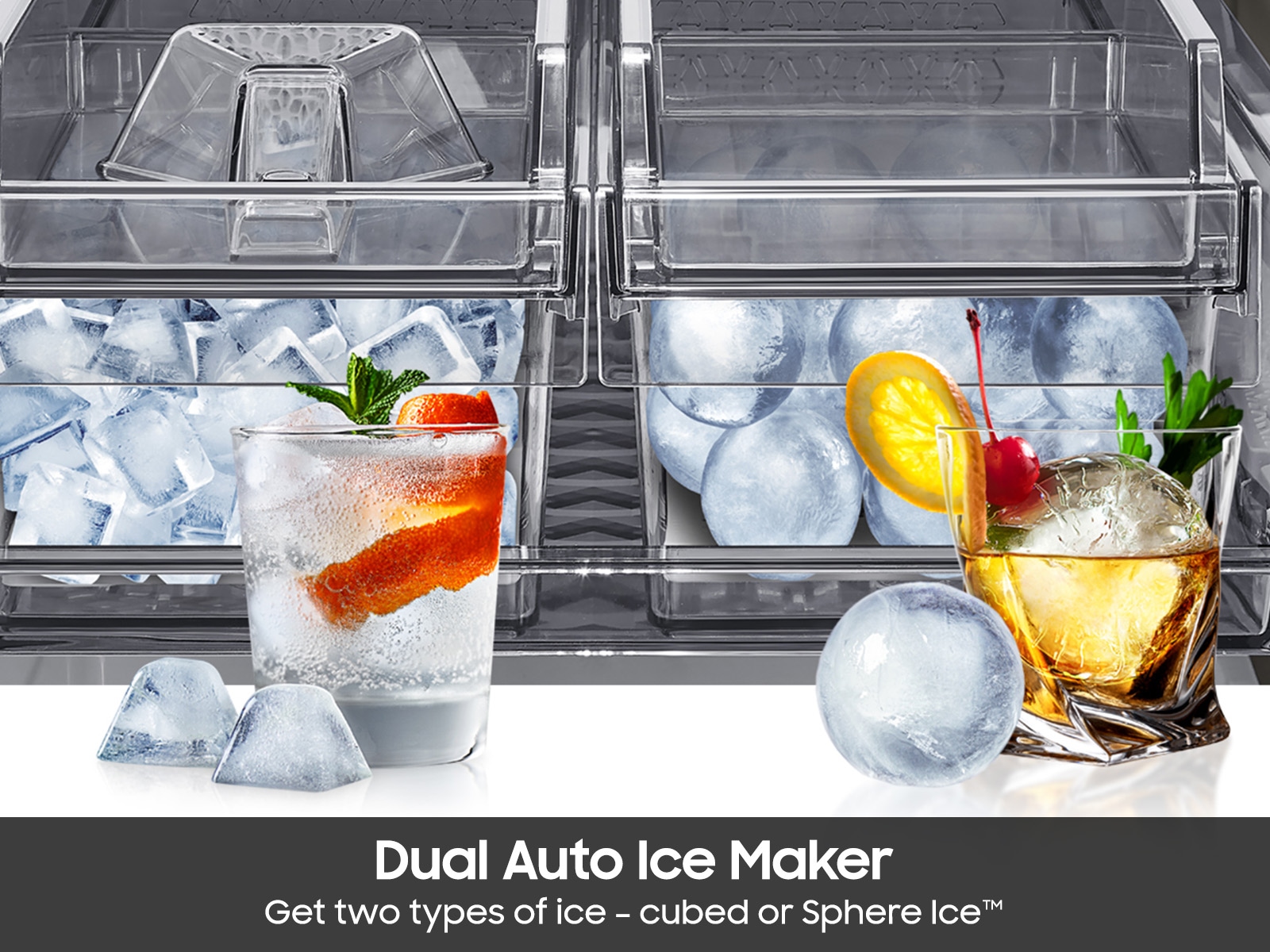 Samsung Bespoke 23 cu. ft. Counter Depth 4-Door French Door Refrigerator With Ai Hybrid Cooling & Beverage Center™ In Stainless Steel - View 6 | Fridge.com