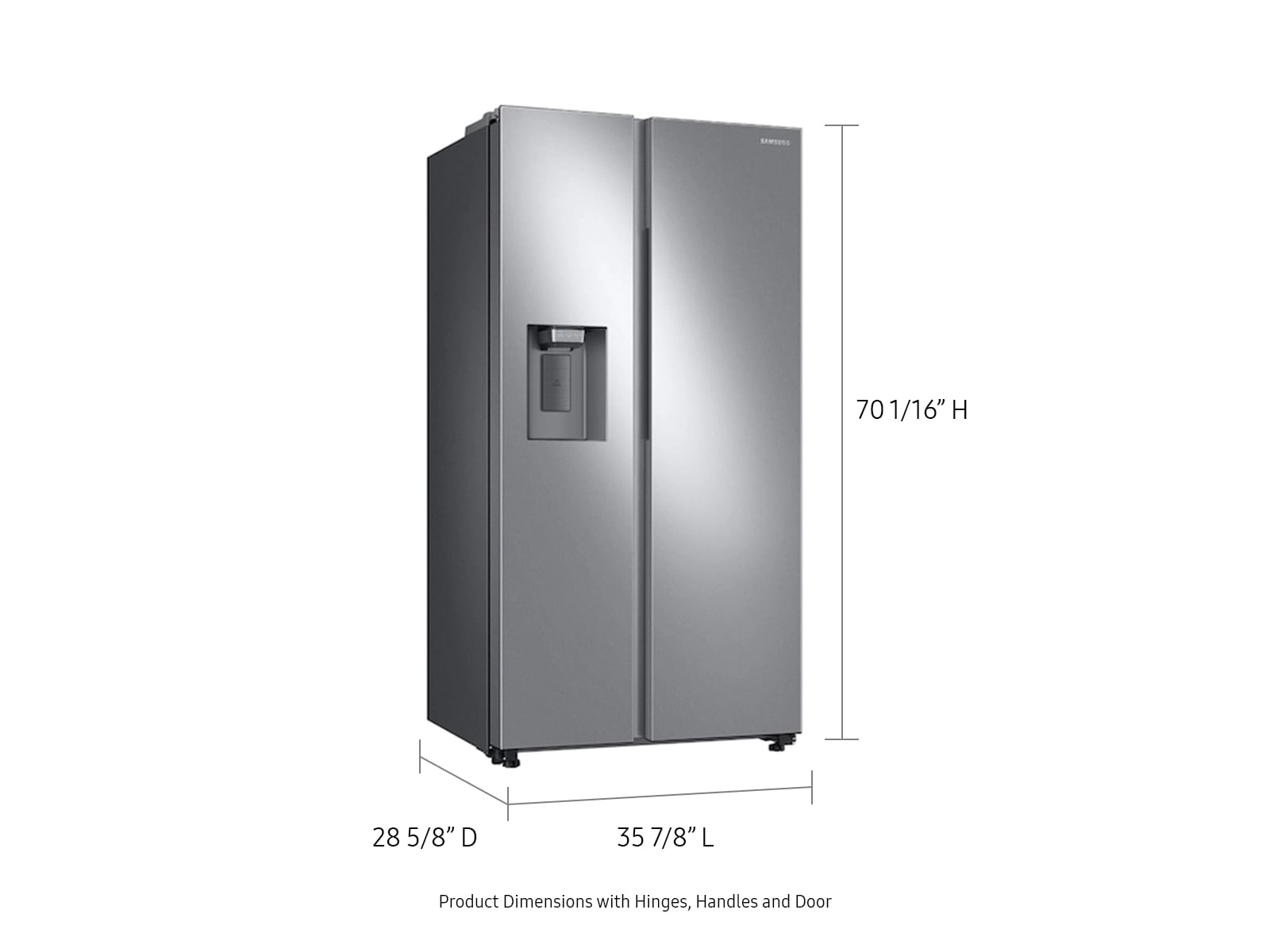 Samsung 36 Inch 36" Counter Depth Side-By-Side Refrigerator RS22T5201SR - View 2 | Fridge.com