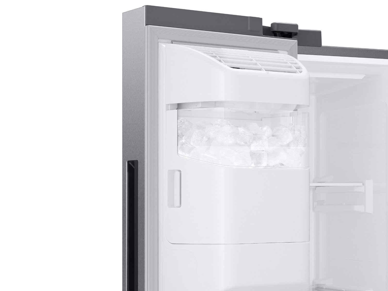 Samsung - 36 in. Wide 22 cu. ft. Side-By-Side Counter Depth Smart Refrigerator With All-Around Cooling - Stainless Steel - View 6 | Fridge.com