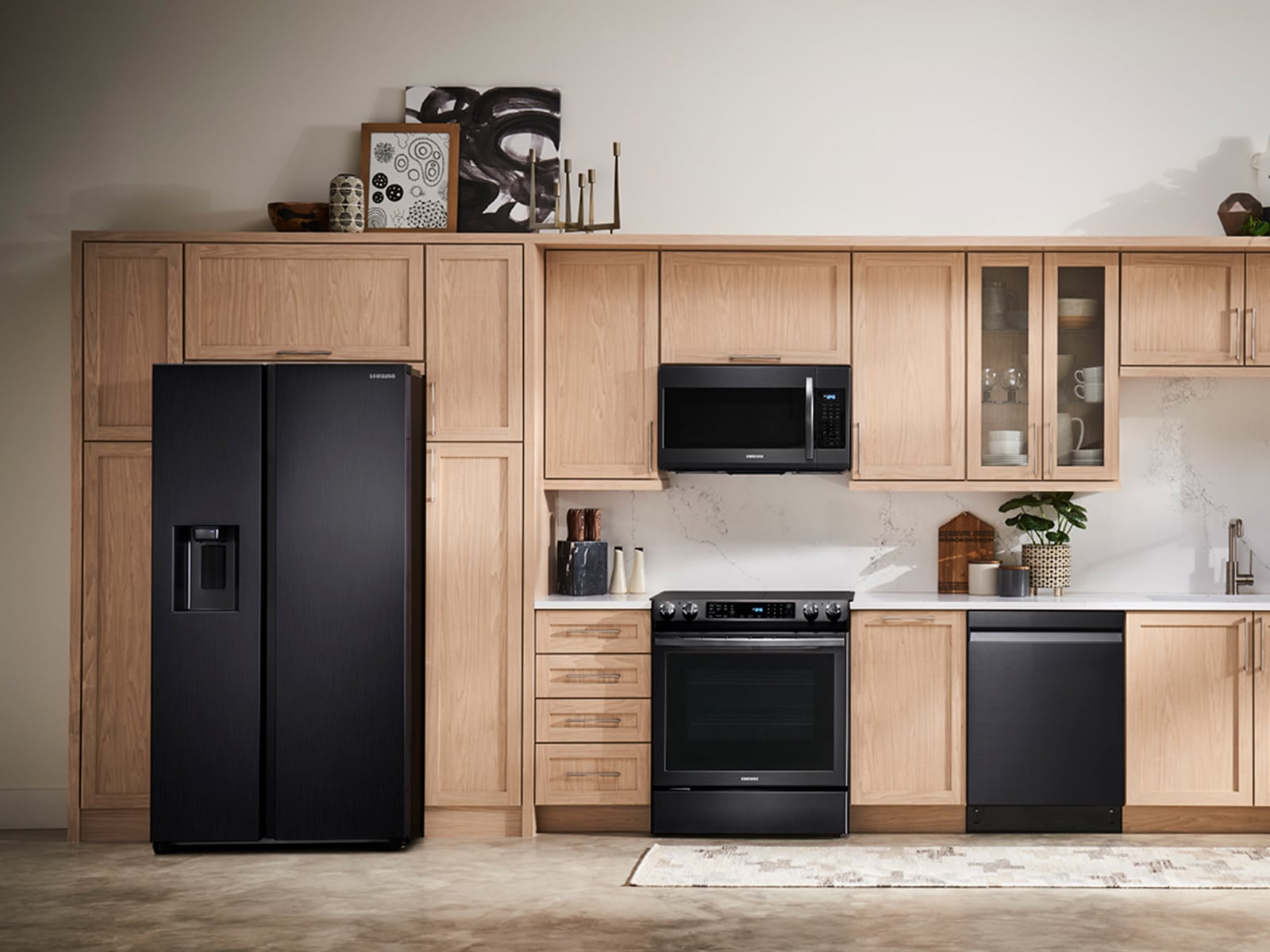 Samsung 27.4 cu. ft. Large Capacity Side-By-Side Refrigerator In Black Stainless Steel(RS27T5200SG/Aa) - View 5 | Fridge.com