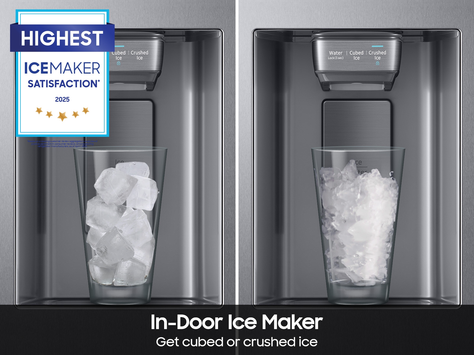 Samsung 27.4 cu. ft. Large Capacity Side-By-Side Refrigerator In Silver(RS27T5200SR/Aa) - View 5 | Fridge.com