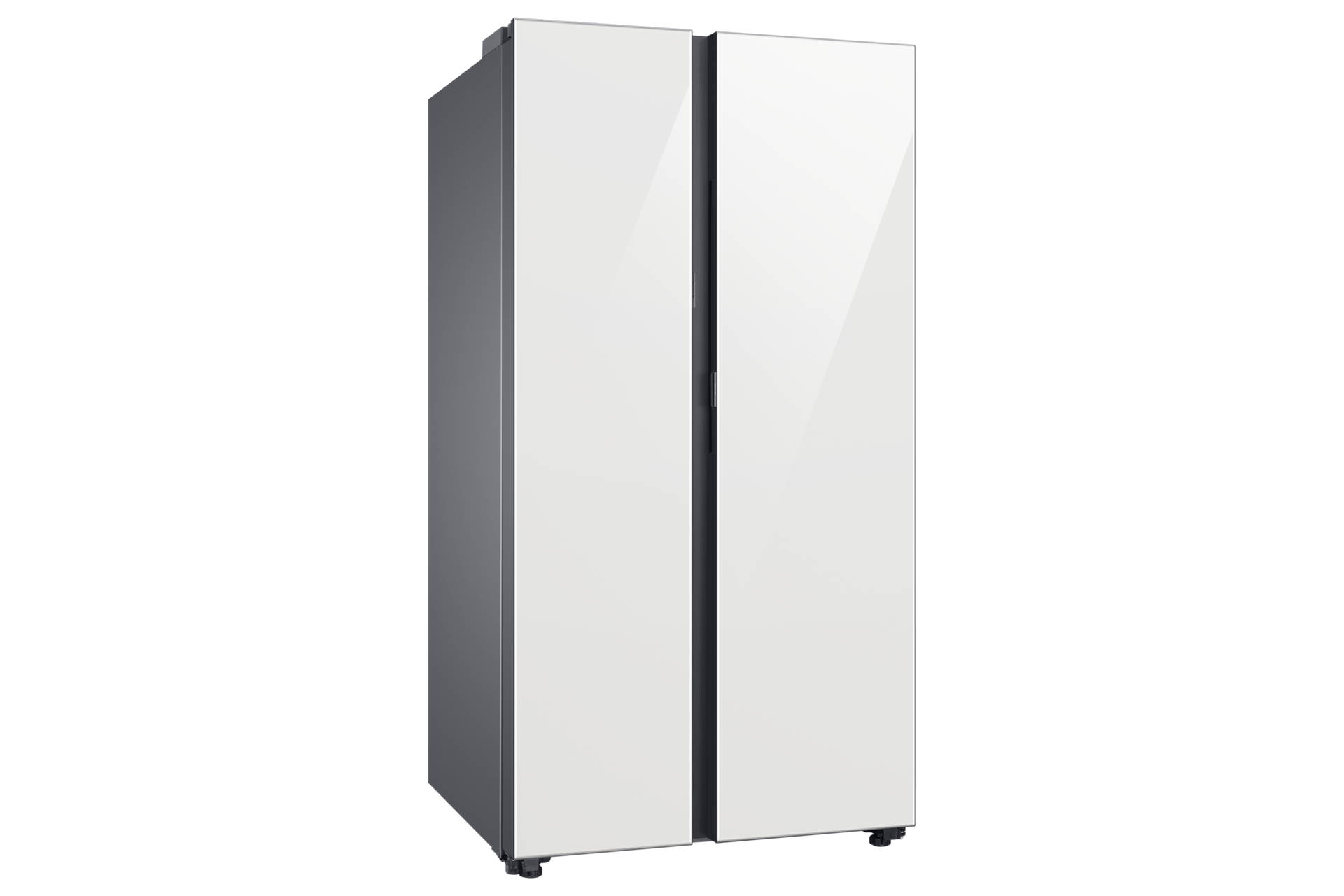 Samsung - 36 in. Wide Bespoke Side-By-Side Smart Refrigerator With Beverage Center - White Glass - View 5 | Fridge.com