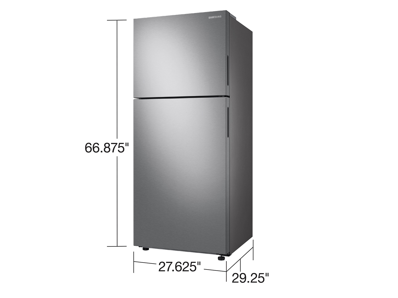 Samsung 15.6 cu. ft. Top Freezer Refrigerator With All-Around Cooling In Silver(RT16A6195SR/Aa) - View 4 | Fridge.com
