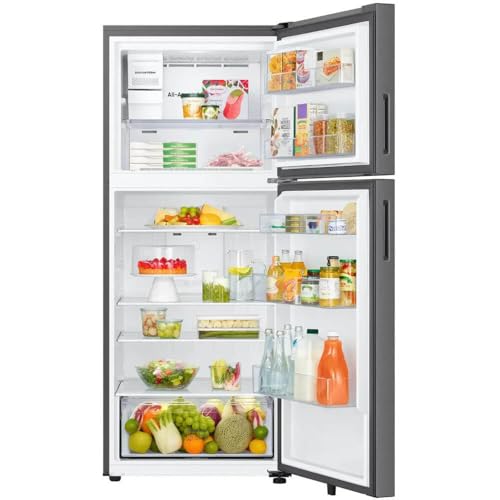 Samsung RT70F18LASR 18 cu. ft. Stainless Top Freezer Freestanding Refrigerator With Ice Maker - View 4 | Fridge.com