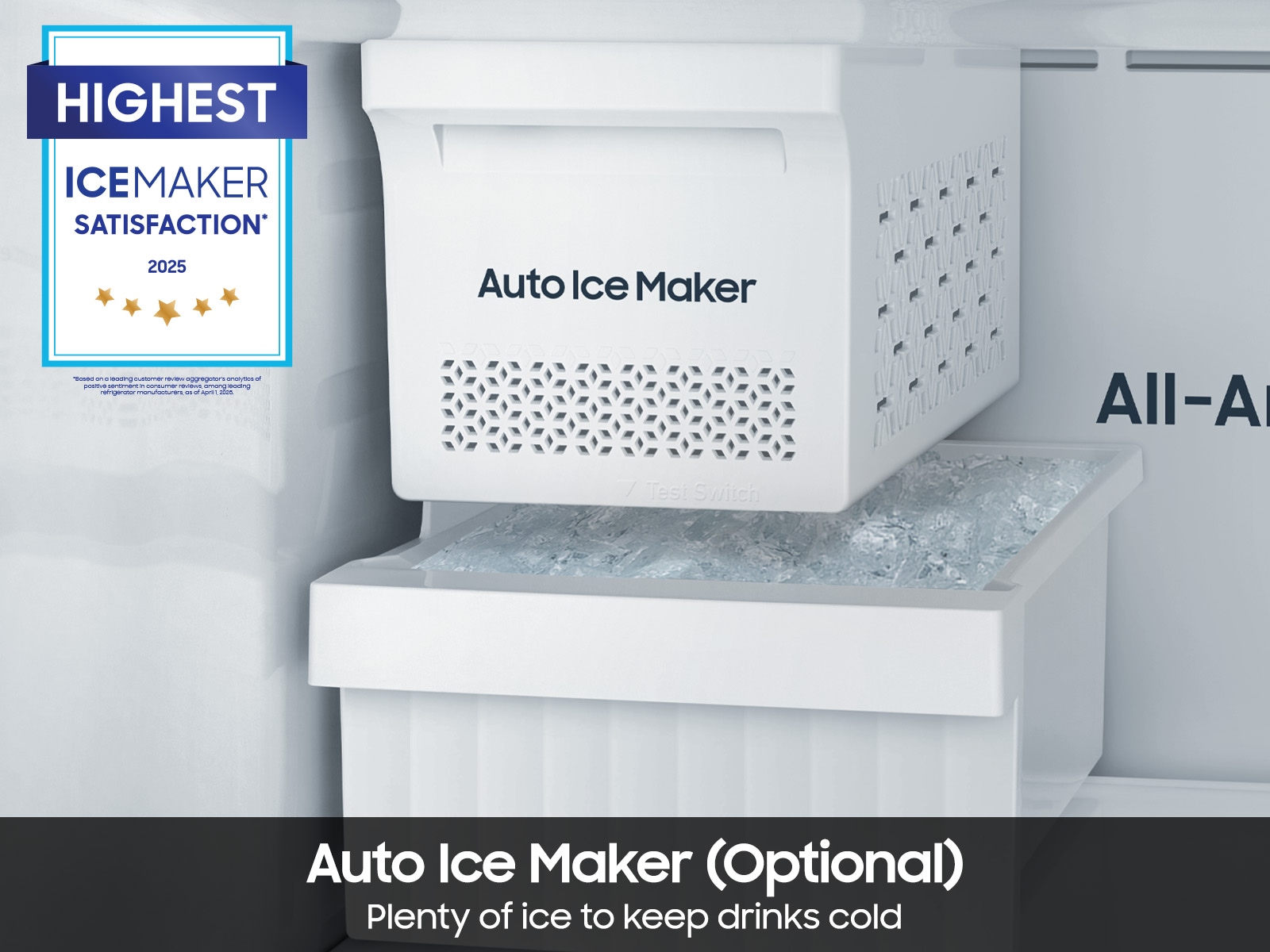 Samsung RT70F18LRSRAA 18 cuft Top Freezer - View 6 | Fridge.com