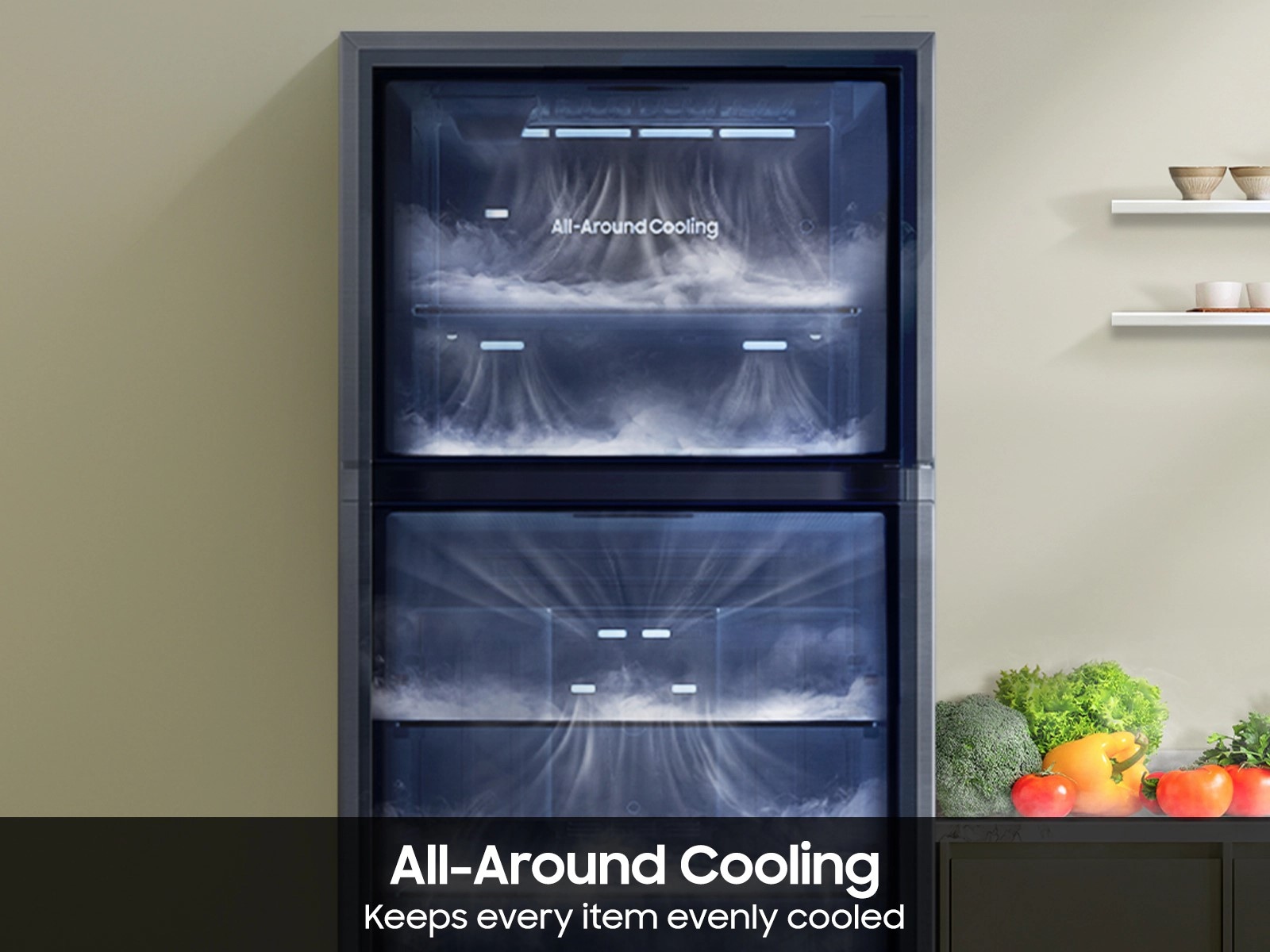 Samsung RT70F18LRSRAA 18 cu ft Top Freezer - View 6 | Fridge.com