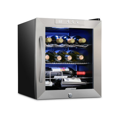 Schmck 12 Bottle Compressor Wine Cooler Refrigerator w/Lock - Large Freestanding Wine Cellar — FIN-0019835 | Fridge.com