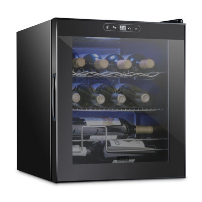 Schmck Single Zone 17.3'' Freestanding 12 Bottle Wine Refrigerator | Fridge.com