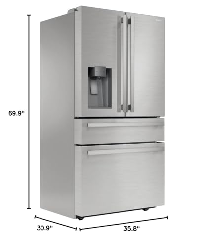 Sharp SJG2254FS Sharp French 4-Door Counter-Depth Refrigerator With Water Dispenser - View 3 | Fridge.com