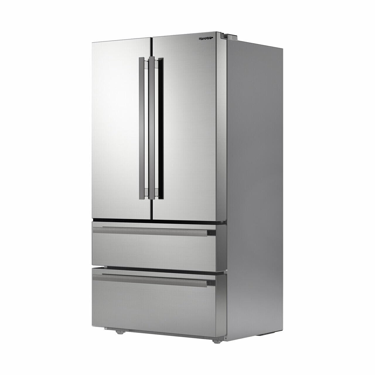 Sharp 36 Inch Counter Depth French Door Refrigerator SJG2351FS - View 5 | Fridge.com