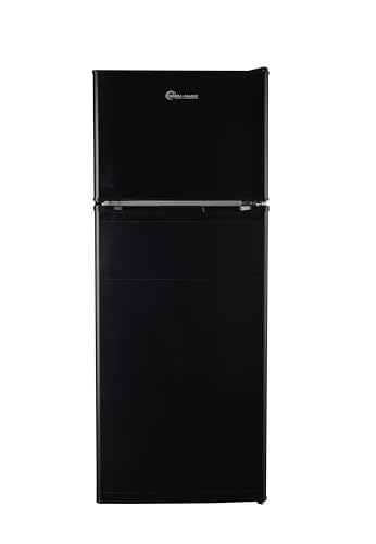 SIMPLI-MAGIC 79565 4.0 Cu.Ft. Double Door Freezer, Mini Fridge for Office,Dorm, Bedroom,Adjustable Thermostat Refrigerator, Black | Fridge.com