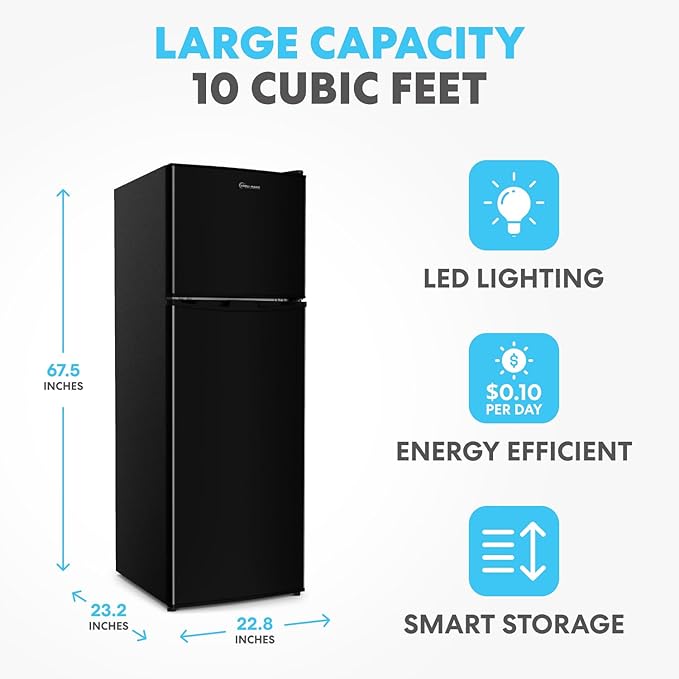 Simpli-Magic 79566A Refrigerator, Black - View 2 | Fridge.com