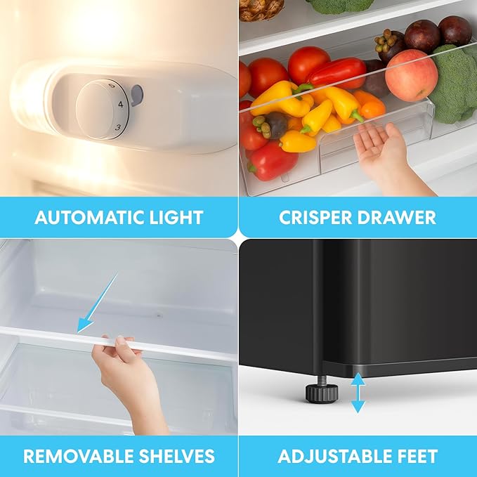 Simpli-Magic 79566A Refrigerator, Black - View 5 | Fridge.com
