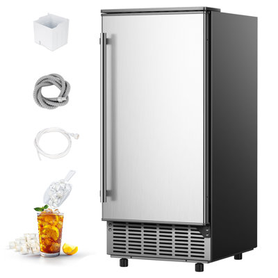 Simzlife 80 Lb. Daily Production Clear Cube Ice Under-counter/freestanding Ice Maker For Commercial Use & Home Use, With Pump, With 25lbs Storage Bin | Fridge.com