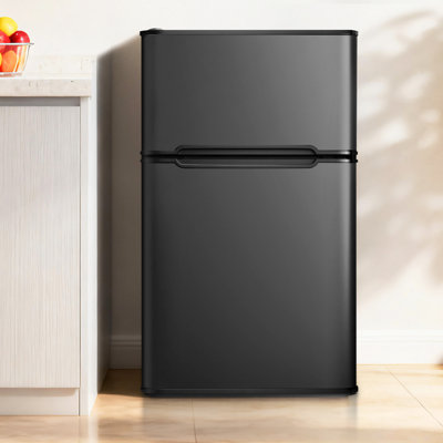 Simzlife 3.2 Cubic Feet Small Fridge Convertible Mini Fridge with Freezer, Black | Fridge.com