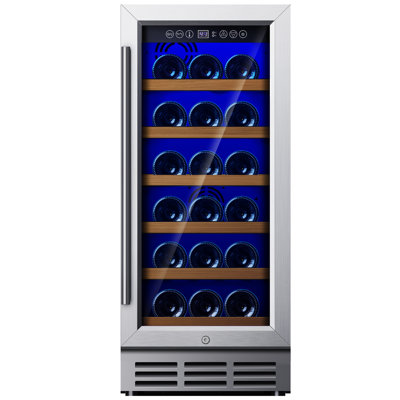 Simzlife 15 Inch 30 bottles Under-counter Refrigerators, Single Zone Wine Fridge, Wine Refrigerator Digital Temperature Control, Freestanding Wine Chi | Fridge.com