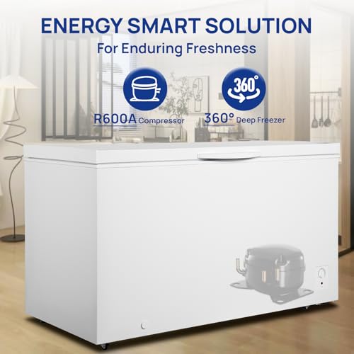 14.5 cu ft Deep Freezer - Large Chest Freezer With Removable Basket And 7 Level Adjustable Thermostat - Commercial Freezer Energy Saving Quiet For Restaurants, Supermarkets, And Garages - View 5 | Fridge.com