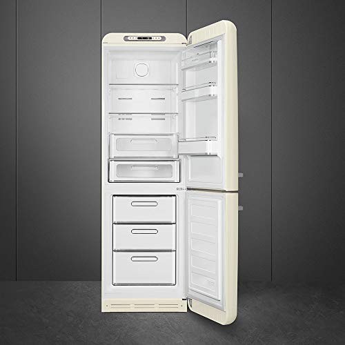 Smeg FAB32 Retro Refrigerator-Freezer – 50s Style Fridge With Bottom Freezer, No-Frost, LED Display & Lighting, Lifeplus Zone, Multi-Airflow – 12.2 cu ft – Made In Italy - White - View 2 | Fridge.com