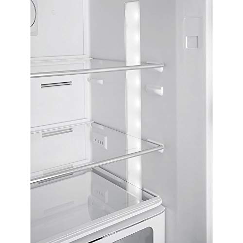 Smeg FAB32 Retro Refrigerator-Freezer – 50s Style Fridge With Bottom Freezer, No-Frost, LED Display & Lighting, Lifeplus Zone, Multi-Airflow – 12.2 cu ft – Made In Italy - White - View 3 | Fridge.com